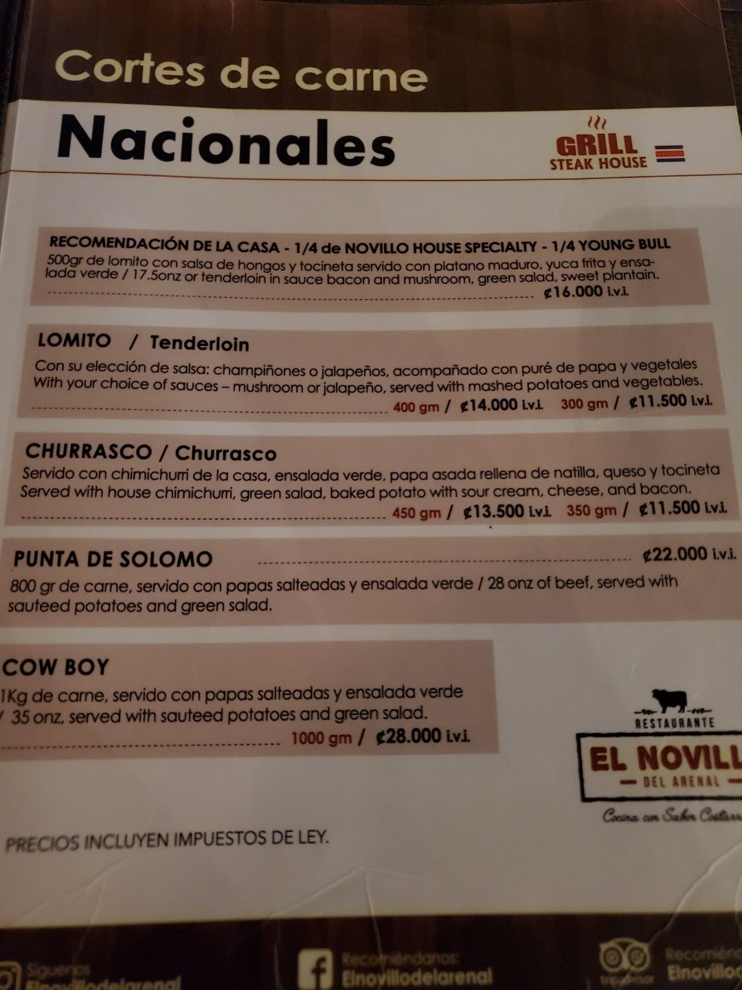 Restaurante El Novillo del Arenal