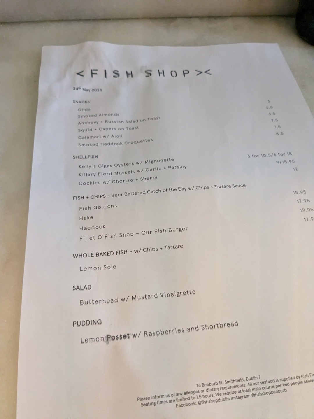 Fish Shop - Benburb Street