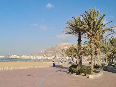 Corniche de la plage d'Agadir